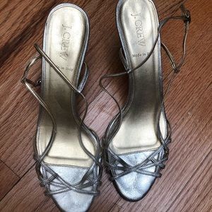 Gold J.Crew kitten heels